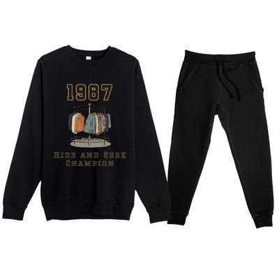 1987 Hide And Seek Champion Premium Crewneck Sweatsuit Set