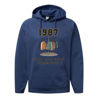 1987 Hide And Seek Champion Performance Fleece Hoodie