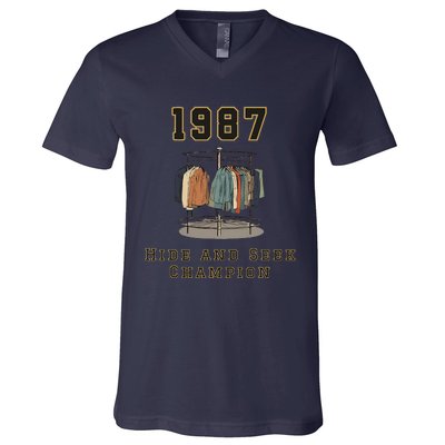 1987 Hide And Seek Champion V-Neck T-Shirt