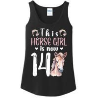 14th Horse Birthday Party 14 Year Old Girl Horses Birthday Ladies Essential Tank