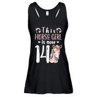 14th Horse Birthday Party 14 Year Old Girl Horses Birthday Ladies Essential Flowy Tank