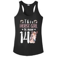 14th Horse Birthday Party 14 Year Old Girl Horses Birthday Ladies PosiCharge Competitor Racerback Tank