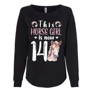 14th Horse Birthday Party 14 Year Old Girl Horses Birthday Womens California Wash Sweatshirt