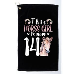 14th Horse Birthday Party 14 Year Old Girl Horses Birthday Platinum Collection Golf Towel