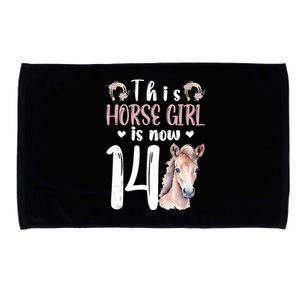 14th Horse Birthday Party 14 Year Old Girl Horses Birthday Microfiber Hand Towel