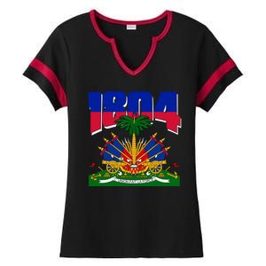 1804 Haiti Haitian Independence Ladies Halftime Notch Neck Tee