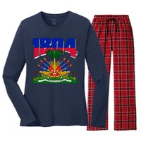 1804 Haiti Haitian Independence Women's Long Sleeve Flannel Pajama Set 