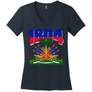 1804 Haiti Haitian Independence Women's V-Neck T-Shirt