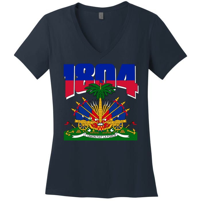 1804 Haiti Haitian Independence Women's V-Neck T-Shirt