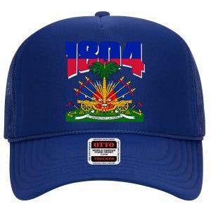 1804 Haiti Haitian Independence High Crown Mesh Back Trucker Hat