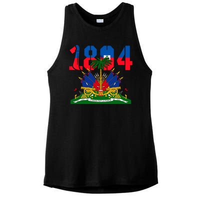 1804 Haiti Haitian Flag Day Independence Ladies PosiCharge Tri-Blend Wicking Tank