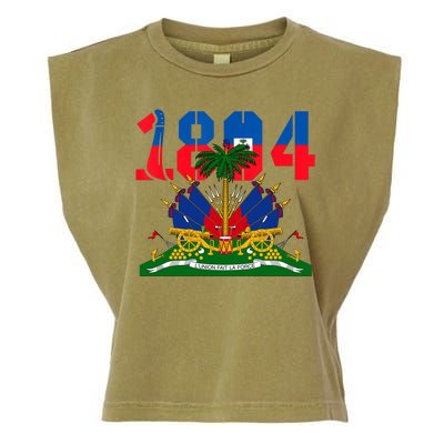 1804 Haiti Haitian Flag Day Independence Garment-Dyed Women's Muscle Tee