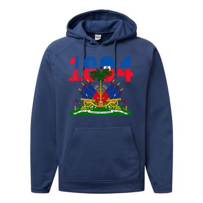 1804 Haiti Haitian Flag Day Independence Performance Fleece Hoodie