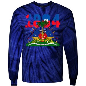 1804 Haiti Haitian Flag Day Independence Tie-Dye Long Sleeve Shirt