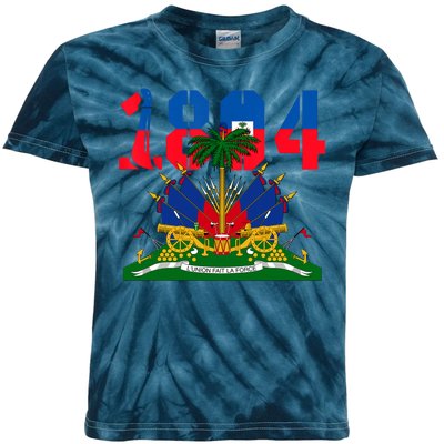 1804 Haiti Haitian Flag Day Independence Kids Tie-Dye T-Shirt