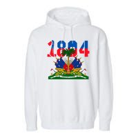 1804 Haiti Haitian Flag Day Independence Garment-Dyed Fleece Hoodie