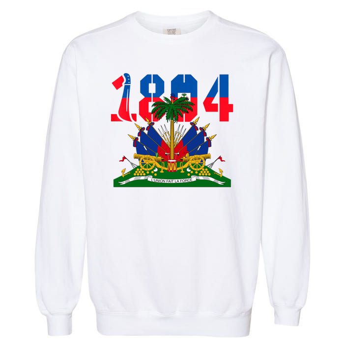 1804 Haiti Haitian Flag Day Independence Garment-Dyed Sweatshirt