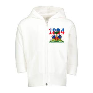 1804 Haiti Haitian Flag Day Independence Toddler Zip Fleece Hoodie