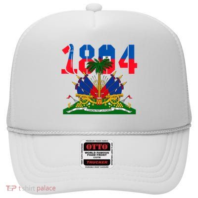 1804 Haiti Haitian Flag Day Independence High Crown Mesh Back Trucker Hat