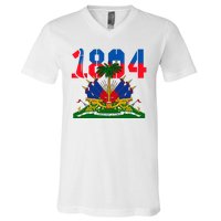 1804 Haiti Haitian Flag Day Independence V-Neck T-Shirt