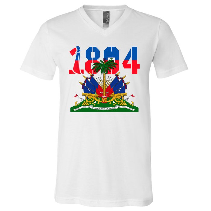 1804 Haiti Haitian Flag Day Independence V-Neck T-Shirt