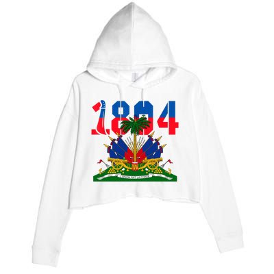 1804 Haiti Haitian Flag Day Independence Crop Fleece Hoodie