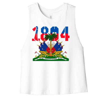 1804 Haiti Haitian Flag Day Independence Women's Racerback Cropped Tank