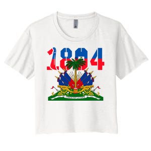 1804 Haiti Haitian Flag Day Independence Women's Crop Top Tee