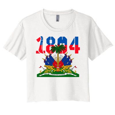 1804 Haiti Haitian Flag Day Independence Women's Crop Top Tee