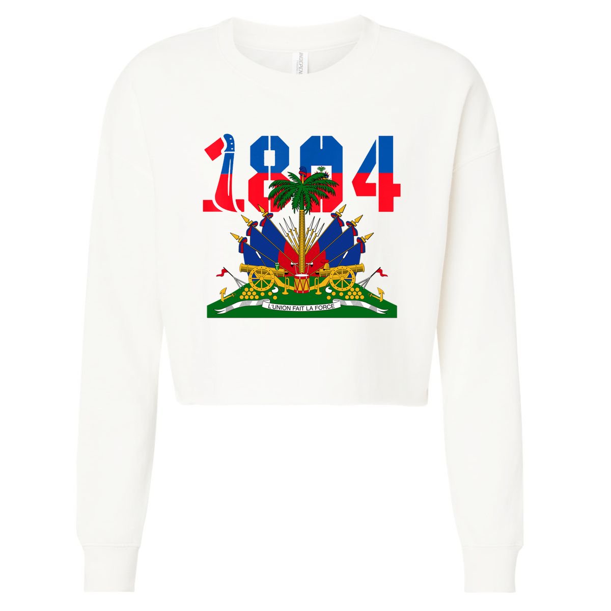 1804 Haiti Haitian Flag Day Independence Cropped Pullover Crew
