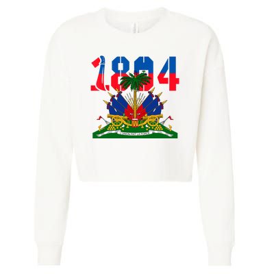 1804 Haiti Haitian Flag Day Independence Cropped Pullover Crew