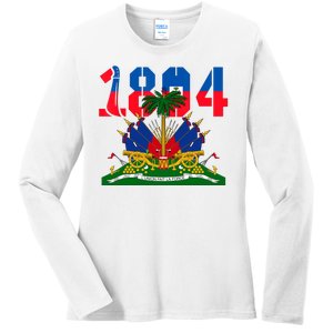 1804 Haiti Haitian Flag Day Independence Ladies Long Sleeve Shirt