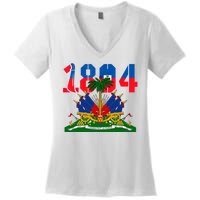 1804 Haiti Haitian Flag Day Independence Women's V-Neck T-Shirt