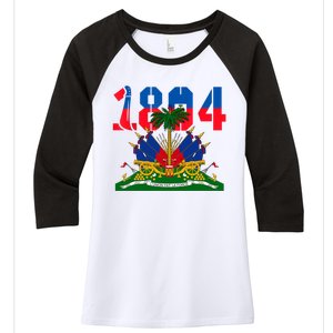 1804 Haiti Haitian Flag Day Independence Women's Tri-Blend 3/4-Sleeve Raglan Shirt