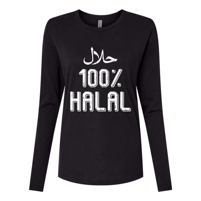 100 Halal Islamic Ramadan Fasting Muslim Womens Cotton Relaxed Long Sleeve T-Shirt