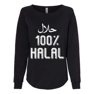 100 Halal Islamic Ramadan Fasting Muslim Womens California Wash Sweatshirt