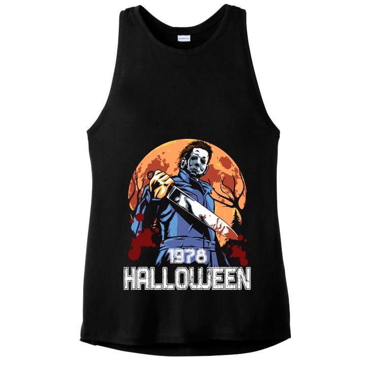 1978 Halloween Michael Horror Movie Ladies PosiCharge Tri-Blend Wicking Tank
