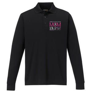 131 Half Marathon Mom Running Mommy Runner Women Performance Long Sleeve Polo