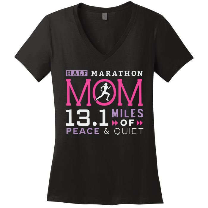 131 Half Marathon Mom Running Mommy Runner Women Women's V-Neck T-Shirt