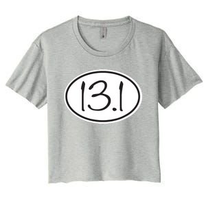 131 Half Marathon Mom Running Mommy Runner Women's Crop Top Tee