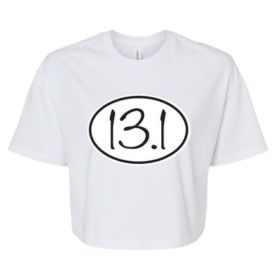 131 Half Marathon Mom Running Mommy Runner Bella+Canvas Jersey Crop Tee