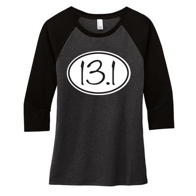 131 Half Marathon Mom Running Mommy Runner Women's Tri-Blend 3/4-Sleeve Raglan Shirt