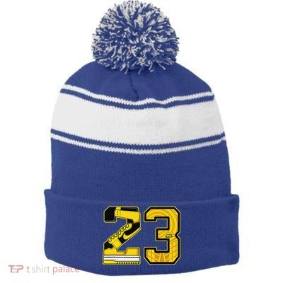 1 High Og Pollen Sneaker Match S Number 23 Halloween Stripe Pom Pom Beanie