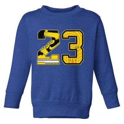 1 High Og Pollen Sneaker Match S Number 23 Halloween Toddler Sweatshirt