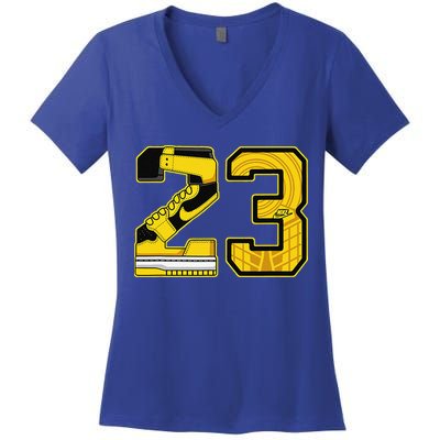 1 High Og Pollen Sneaker Match S Number 23 Halloween Women's V-Neck T-Shirt