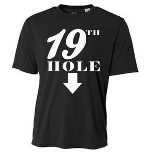 19th Hole With Arrow Funny Golfer Joke Cooling Performance Crew T-Shirt