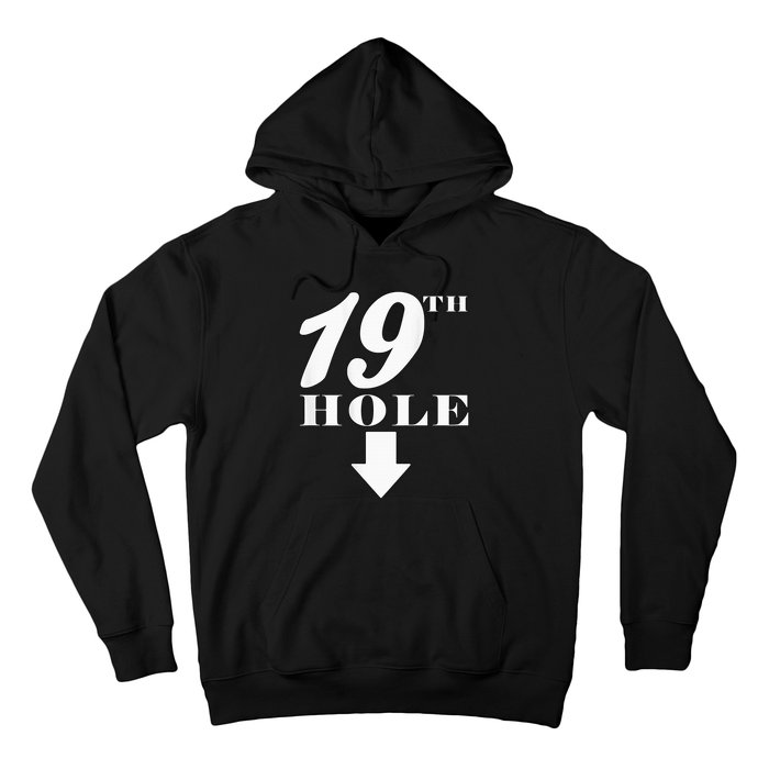 19th Hole With Arrow Funny Golfer Joke Hoodie