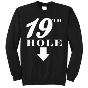 19th Hole With Arrow Funny Golfer Joke Sweatshirt