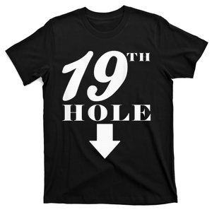 19th Hole With Arrow Funny Golfer Joke T-Shirt