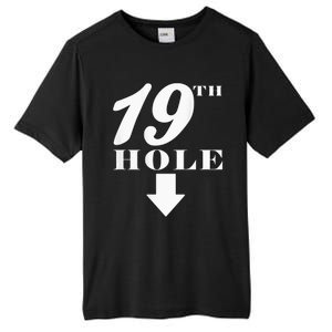 19th Hole With Arrow Funny Golfer Joke Tall Fusion ChromaSoft Performance T-Shirt